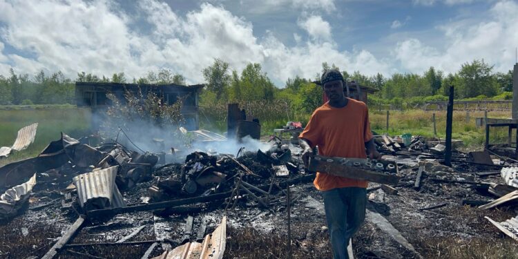 Four homeless following Eversham fire.