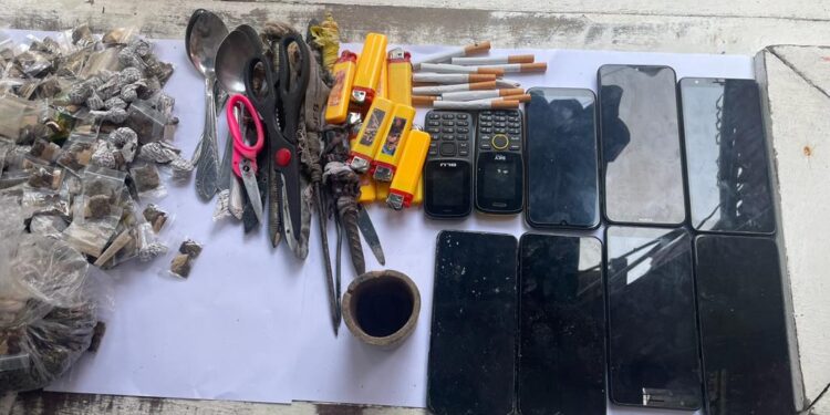 Cellphones, drugs, fermented wine among prohibited items found in N/A prison.
