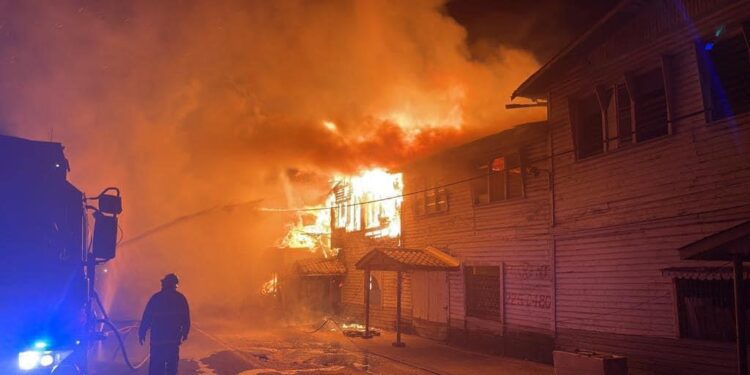 Five Chinese nationals rescued from fire.