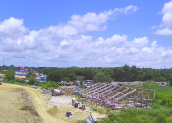 Works moving apace at N/A synthetic track and community grounds.