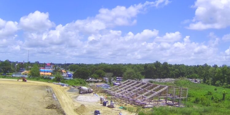 Works moving apace at N/A synthetic track and community grounds.