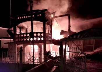 Four homeless after home went up in flames.