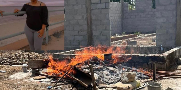 Burnt remains of woman found at construction site.