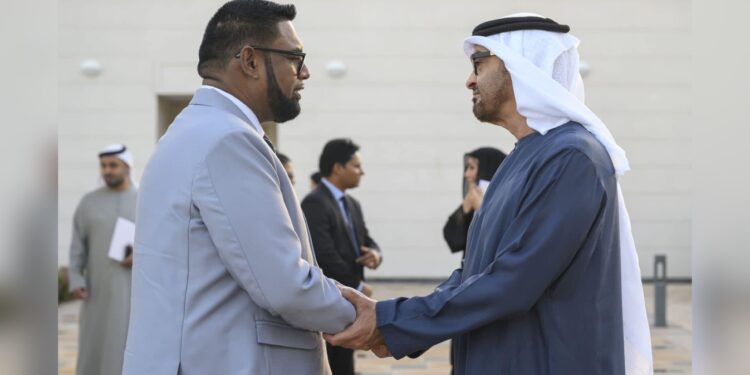 The United Arab Emirates and the Co-operative Republic of Guyana agree to strengthen bilateral ties in key fields of development