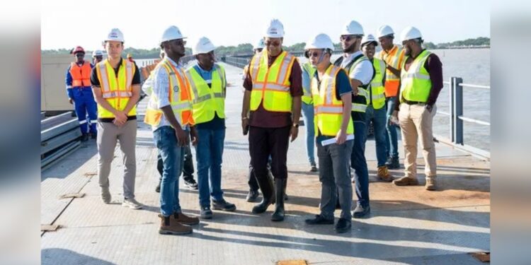 Completion of Temporary Bridge Marks Progress on New Demerara River Bridge