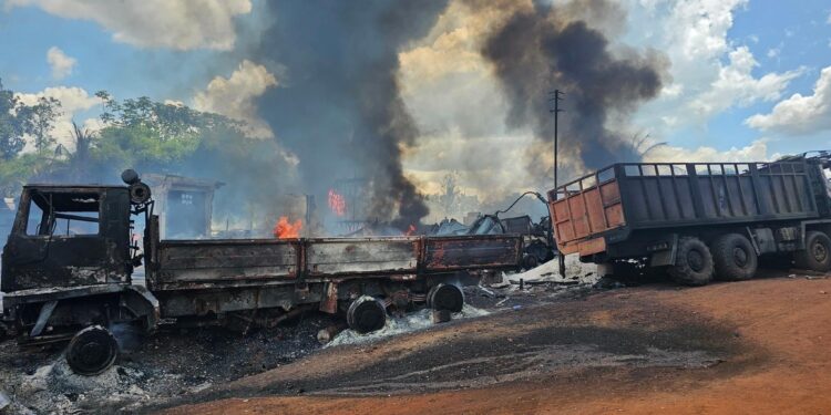 Devastating Fire Destroys Fifteen Buildings at Puruni Landing, Mazaruni River
