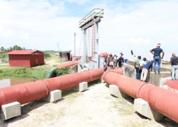 Minister of Agriculture Commissions $528M Andrews Pump Station in Region Two