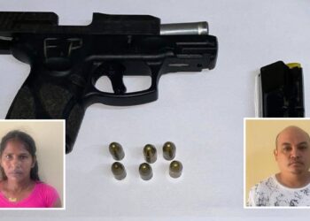 Guyanese Woman, Venezuelan Husband Arrested for Possession of Unlicensed Firearm, Ammunition