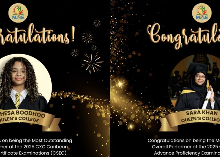 Guyana Dominates CSEC  & CAPE as Queens College Duo Tops Caribbean