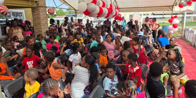 Overseas Based Guyanese Family Brings Joy to Over 300 Kids on the Corentyne